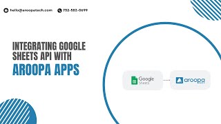 Aroopa Apps  Setup Google Integration [upl. by Xuagram]