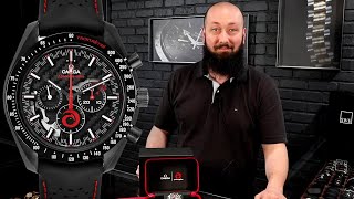 Omega Speedmaster Alinghi Dark Side of the Moon 31192443001002 Watch Review  SwissWatchExpo [upl. by Noroj]