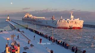 Presque Isle arrived Duluth 12312017 [upl. by Sidras726]