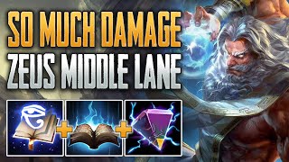 FARMING DAMAGE Zeus Mid Gameplay SMITE Conquest [upl. by Cherilyn536]