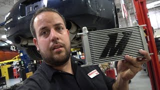 350z mishimoto oil cooler install [upl. by Aenat]