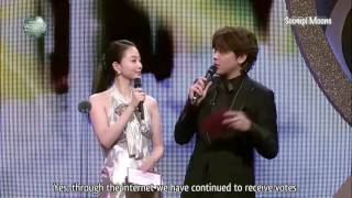 Engsub Moon Geun Young  Moon Chae Won Best Couple Award 2008 SBS Drama Awards [upl. by Lund393]