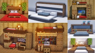 Minecraft  20 Bed Design  Bed Builds Ideas  Furniture [upl. by Amsed]