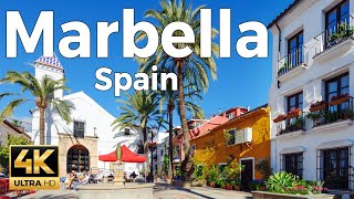 Marbella Spain Walking Tour 4k Ultra HD 60 fps  With Captions [upl. by Coral]