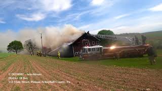 20210402 Barn fire Pitman Pa [upl. by Hallagan616]