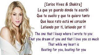 Carlos Shakira  La Bicicleta  Lyrics English and Spanish  The bicycle  Translation amp Meaning [upl. by Kannav260]