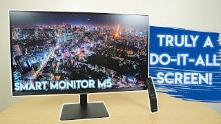 AllInOne DoItAll  Samsung Smart Monitor M5 Review [upl. by Adleme403]