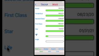 TroopWebHost Mobile App 4  My Advancement [upl. by Auqenat758]