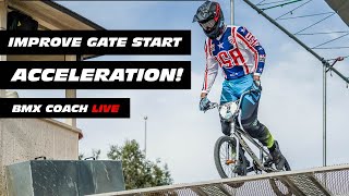 IMPROVE your BMX Gate Start ACCELERATION BMX Racing Questions Answered by Olympic Coach [upl. by Eldred779]