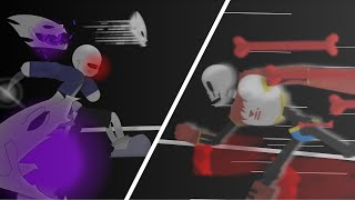 Papyrus exe vs dust sans Full Intro A SticknodesPro Animation [upl. by Bedad]