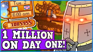 STARDEW VALLEY Is Perfectly Balanced Game With No Exploits  1 Million Gold On Day 1 Challenge [upl. by Eynobe1]