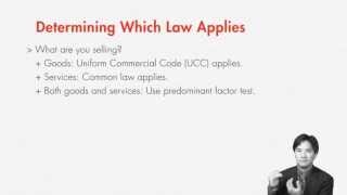 Contract Law Determining Which Law Applies UCC or Common Law  quimbeecom [upl. by Rebor]