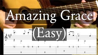 AMAZING GRACE  Easy Arrangement Full Tutorial with TABs  Fingerstyle Guitar [upl. by Annayhs192]