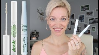 Wimpernserum Review  Lash Booster amp Coffein Over Night Serum Alverde [upl. by Philip]