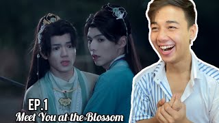 Meet You at the Blossom First Encounter Love at First Sight ก่อนดอกไม้บาน  Episode 1  REACTION [upl. by Eedoj]