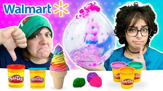 Cash or Trash Testing 3 Walmart Craft Kits Stuffaloons Window Art Fake Play doh [upl. by Herold]