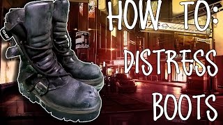 Distress Leather Boots  How To  Adam Cooper [upl. by Sivehc]