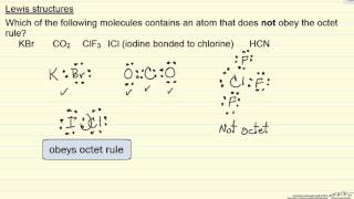 Lewis Structures Octet Rule Example [upl. by Adnilreh]