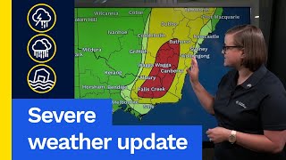 Severe Weather Update 15 January 2025 Severe storms likely in the southeast today [upl. by Trenna750]