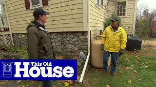 How to Drain Downspout Water Flow Away from a House  This Old House [upl. by Zrike]