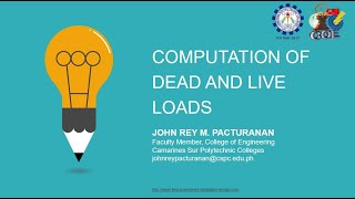 RC Design Computation of Dead and Live Load of Structures [upl. by Nylrebmik]