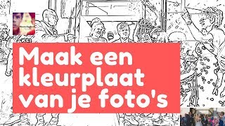 Maak een kleurplaat van je foto [upl. by Rozalie]