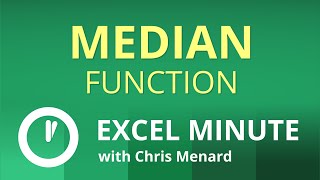 Excel MEDIAN Function  Excel One Minute Quick Reference [upl. by Nosro631]