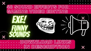 48 COPYRIGHT FREE SOUND EFFECTS FOR VIDEO EDITING  Meme Sound  pubgexe [upl. by Norved8]