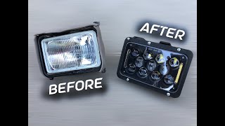 Yamaha TW200 LED Upgrade with any 4x6 Headlight [upl. by Neleag]