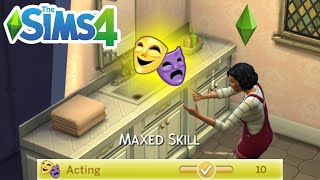 How To Max Acting Skill Cheat Level Up Skills Cheats  The Sims 4 [upl. by Juline404]