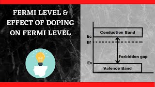 Fermi level and effect of doping on Fermi level IN JUST 5 MINUTES [upl. by Yelkao]