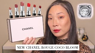 CHANEL  NEW Rouge Coco Bloom Lipsticks [upl. by Arama]