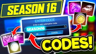 6 NEW SEASON 16 Redeem Codes In Rocket League [upl. by Nirek6]