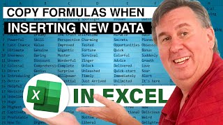 Excel  Insert Row And Excel Formula Automatically Copies  Episode 2349 [upl. by Murial]