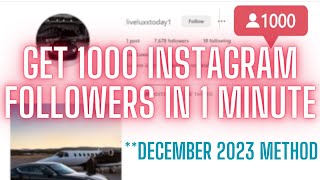 Bot 1000 Instagram Followers Instantly Tutorial December 2023 Method [upl. by Airahs253]