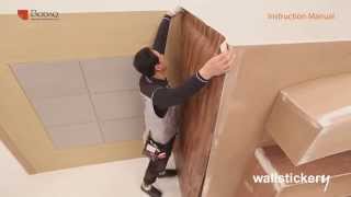 How to hang self adhesive wallpaper tutorial for beginner [upl. by Keyte]