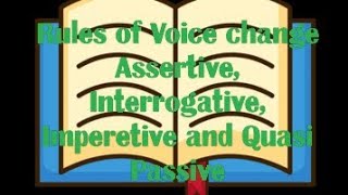 Voice change Project Assertive Interrogative Imperative sentence and Quasi Passive voice 2024 [upl. by Merrel]