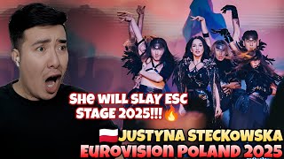 🇵🇱 Justyna Steczkowska  GAJA  EurovisionPOLAND 2025  REACTION [upl. by Arhas546]