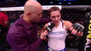 UFC 184 Cat Zingano Octagon Interview [upl. by Ereveneug]