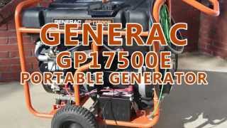 Generac Generator GP17500E Short Demo [upl. by Solita]