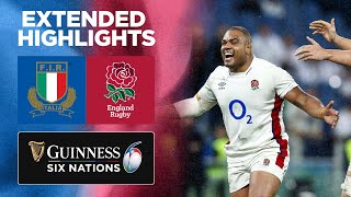 Italy V England  Extended Highlights  2022 Guinness Six Nations [upl. by Fisa577]