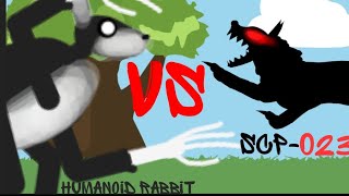 humanoid rabbit vs scp023 battle animation [upl. by Litton]