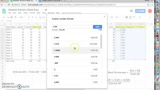 Baseball Statistics Google Sheets [upl. by Anyat]