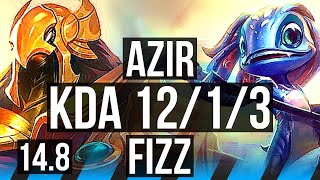 AZIR vs FIZZ MID  1213 Godlike 500 games  KR Master  148 [upl. by Nette]