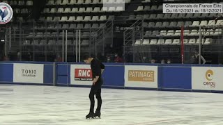 Luc Economides – 20212022 French Figure Skating Championships SP [upl. by Derfiniw385]