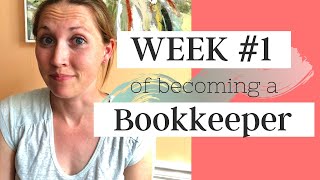 Week 1 of Becoming a Bookkeeper  Realistic Bookkeeping [upl. by Acinnad]