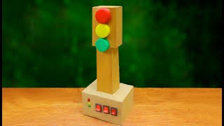 How to make a Traffic light at home using cardboard  Science Project  traffic light [upl. by Gernhard]