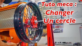 TUTO MECA  CHANGER UN CERCLE rayonnage jantes  roue [upl. by Nido]