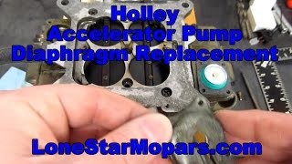 LSM Tech Holley Accelerator Pump Diaphragm Replacement [upl. by Alyar283]