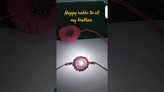 DIY rakhi with bandi🙂 happy rakhi to all my brother shortsdiy shreya art and creativity 💮 [upl. by Ruperto]